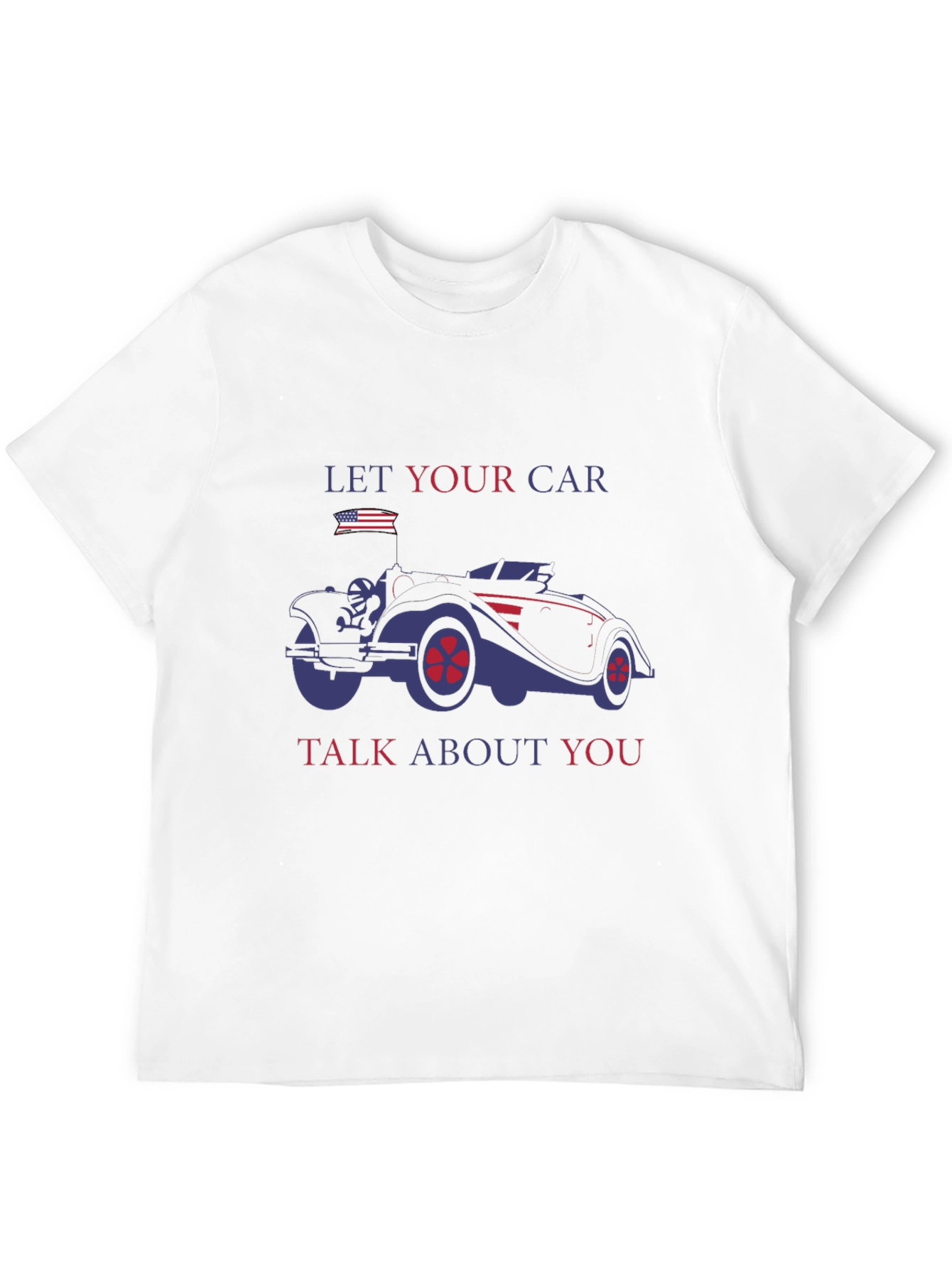 Camiseta Negra con Diseño de Coche Clásico Americano