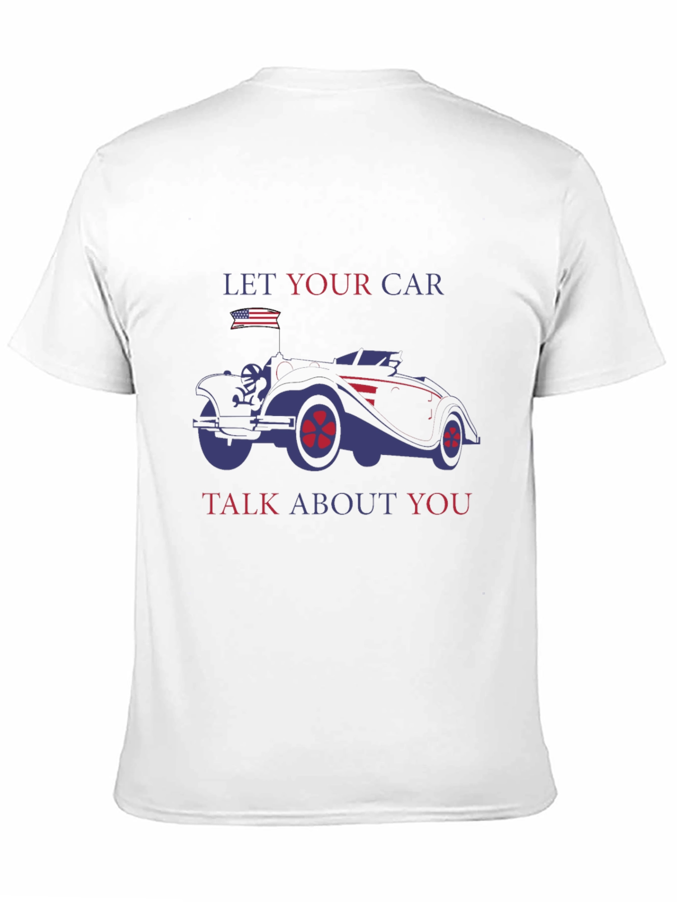 Camiseta Negra con Diseño de Coche Clásico Americano