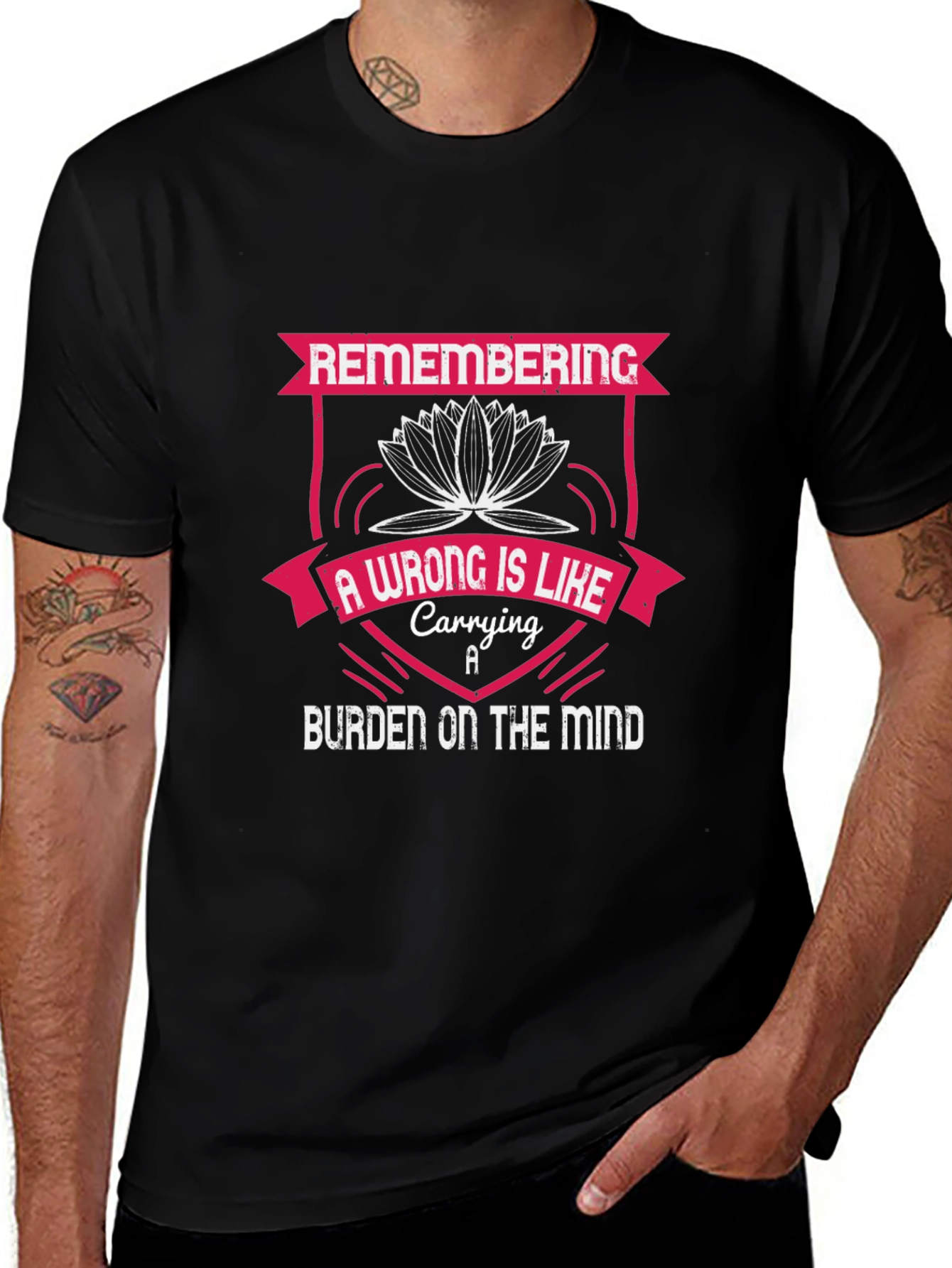 Camiseta Negra con Diseño Motivacional