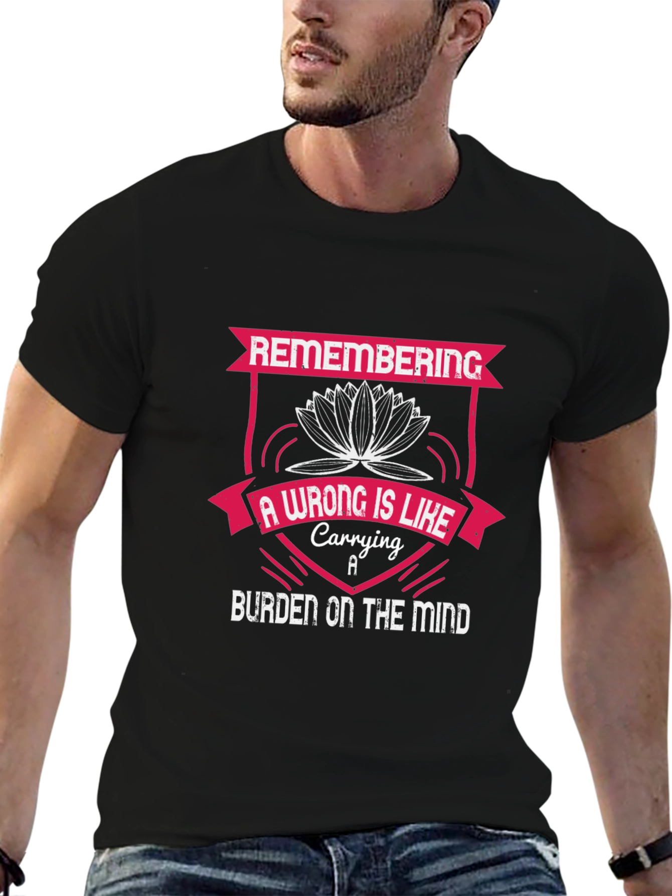 Camiseta Negra con Diseño Motivacional