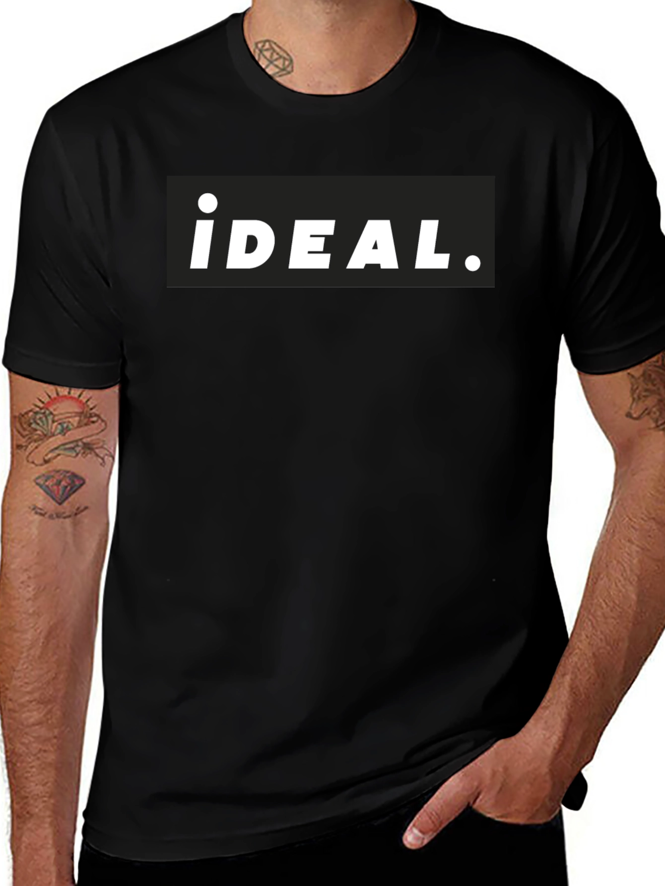Camiseta Negra Ideal para Hombre