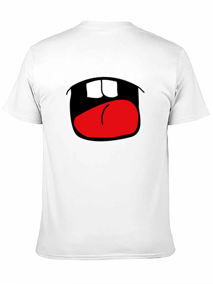 Camiseta Negra con Boca Abierta Divertida