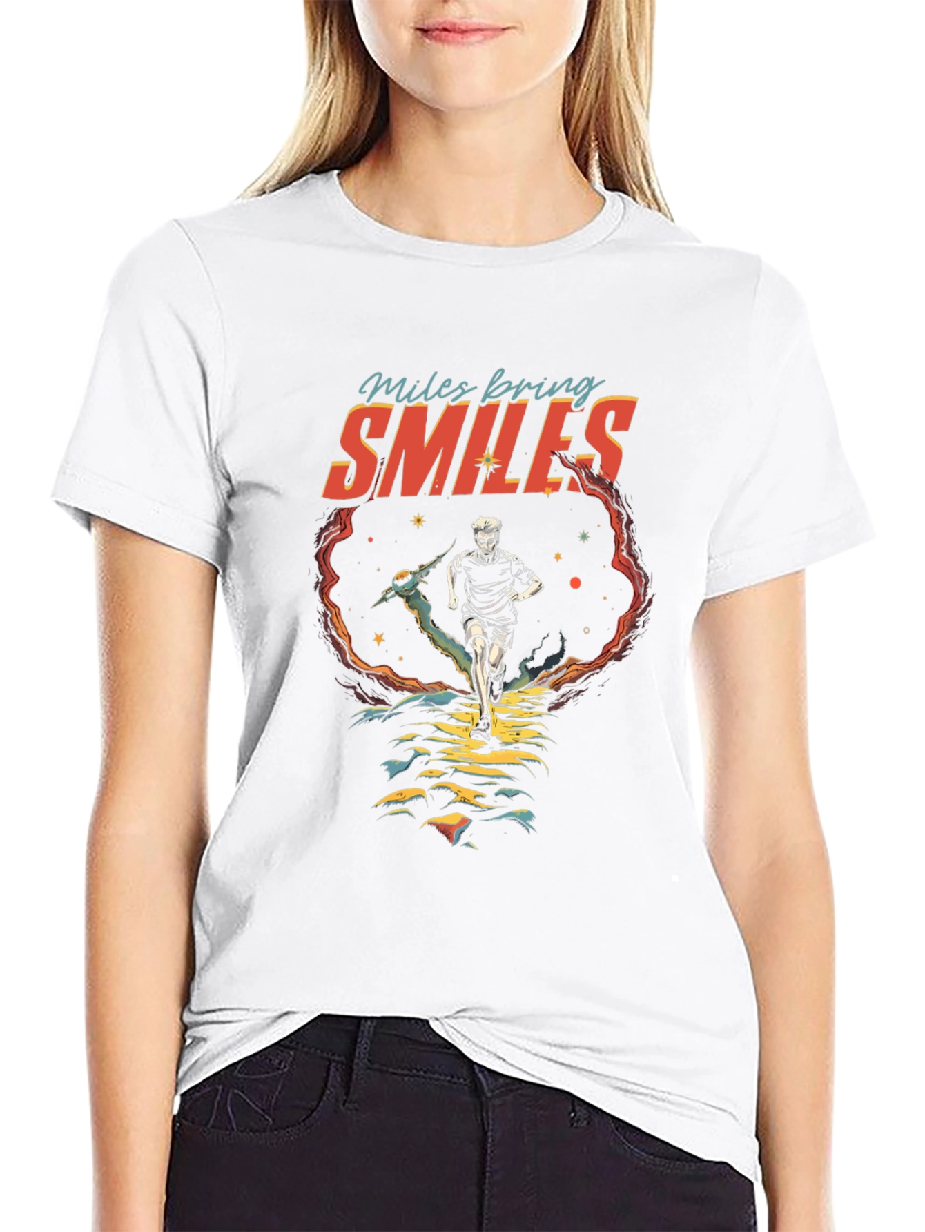 Camiseta Negra Deportiva Millas Traen Sonrisas