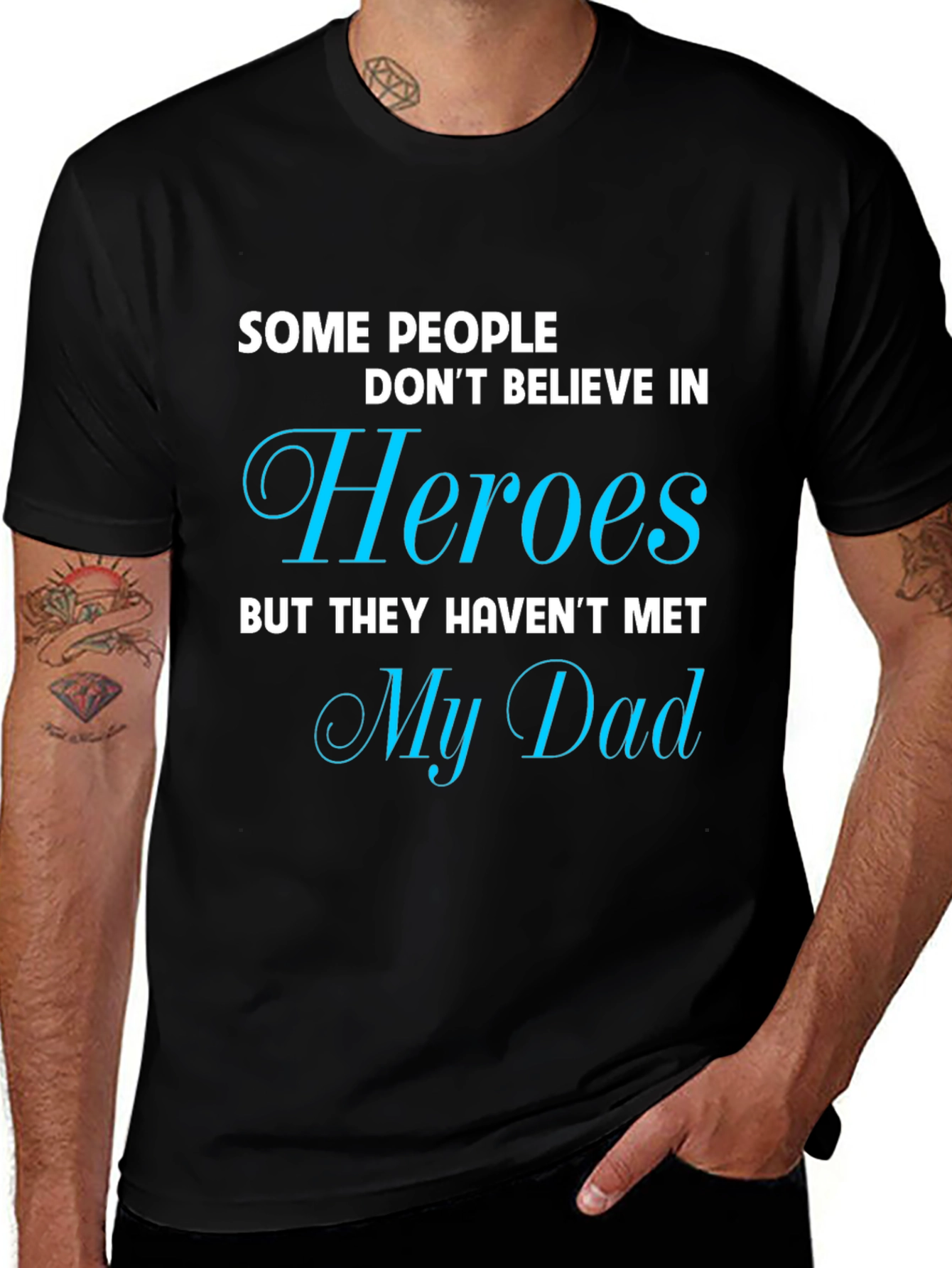 Camiseta Negra My Dad My Hero