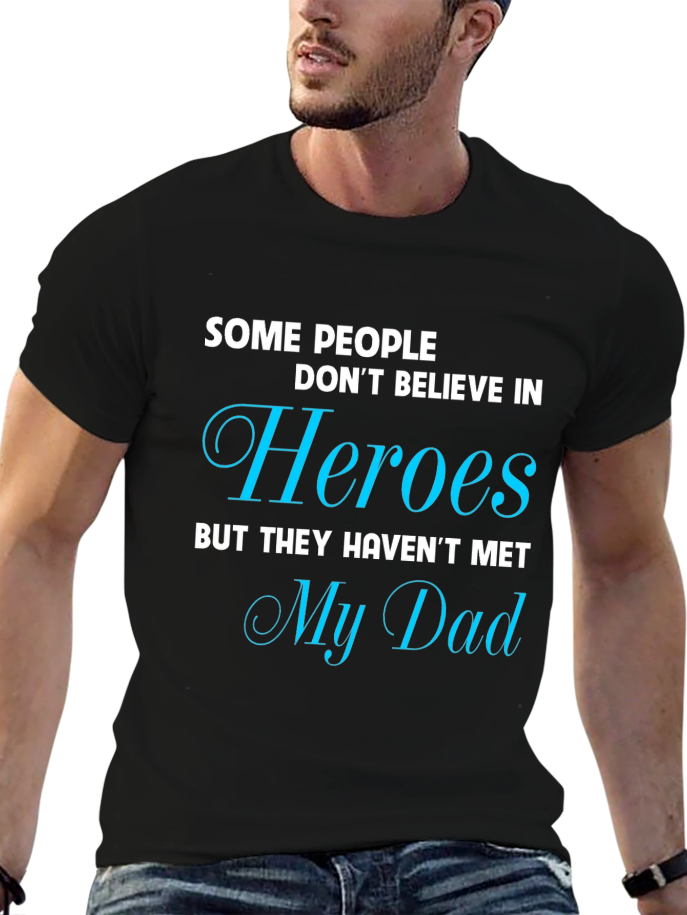 Camiseta Negra My Dad My Hero