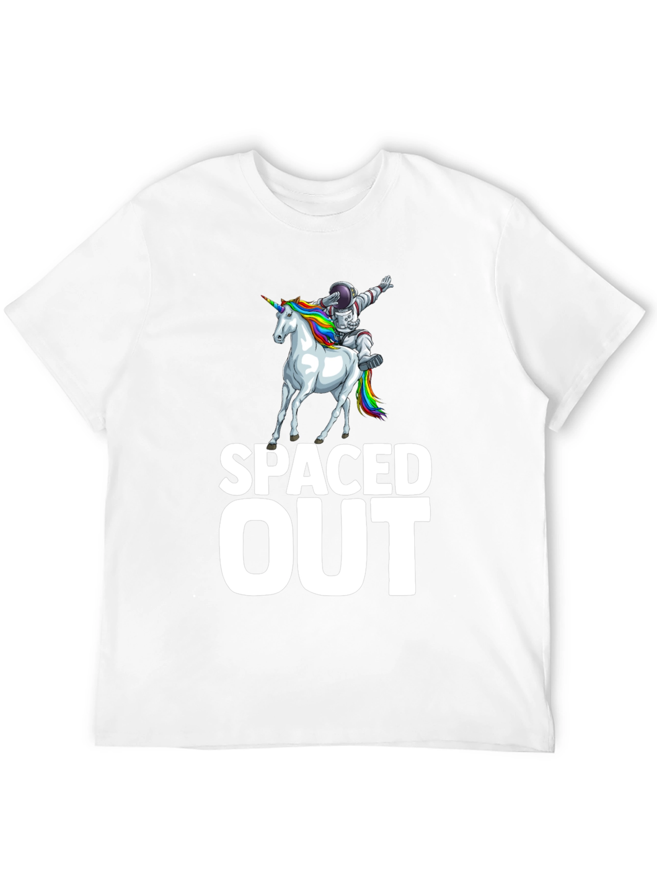 Camiseta Negra Espacial Unicornio Astronauta