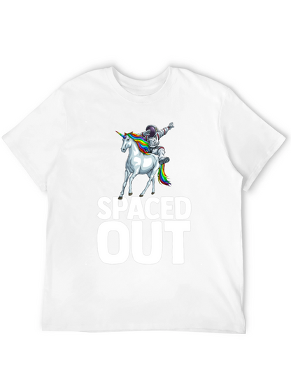 Camiseta Negra Espacial Unicornio Astronauta