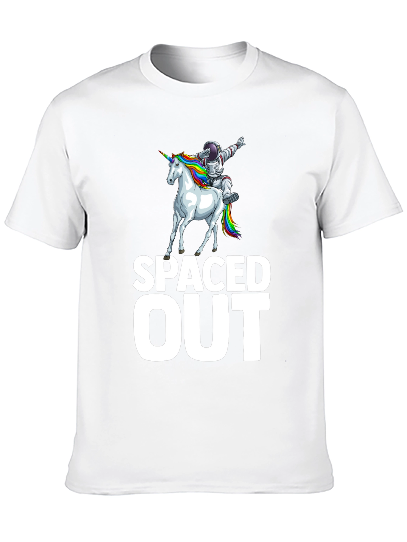 Camiseta Negra Espacial Unicornio Astronauta