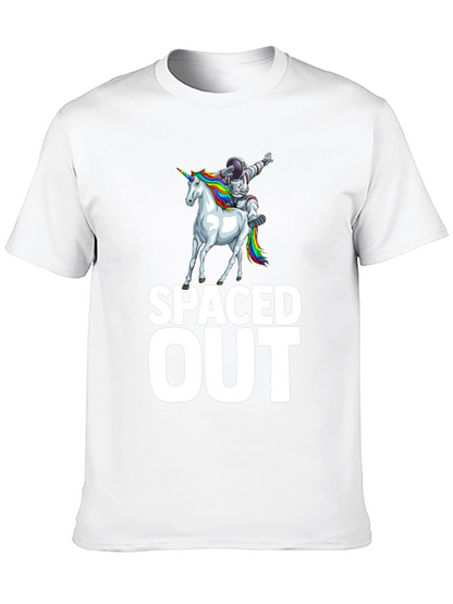 Camiseta Negra Espacial Unicornio Astronauta
