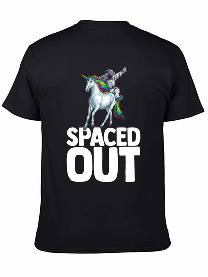 Camiseta Negra Espacial Unicornio Astronauta