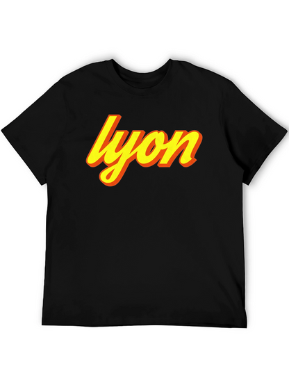 Camiseta Negra Lyon Retro