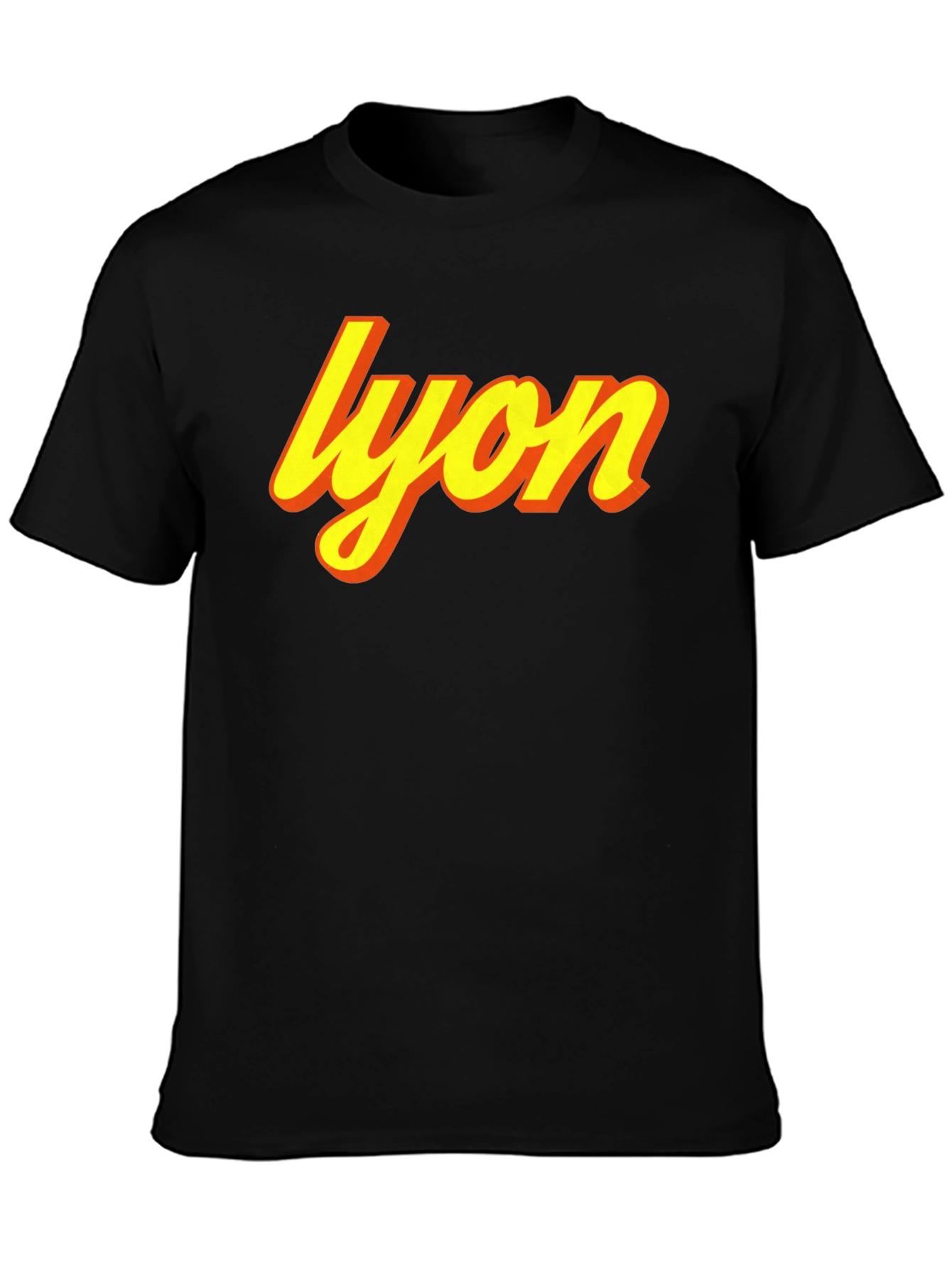 Camiseta Negra Lyon Retro