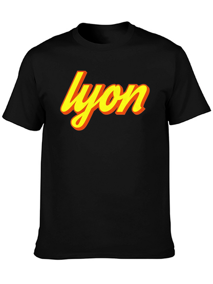 Camiseta Negra Lyon Retro
