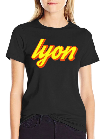Camiseta Negra Lyon Retro