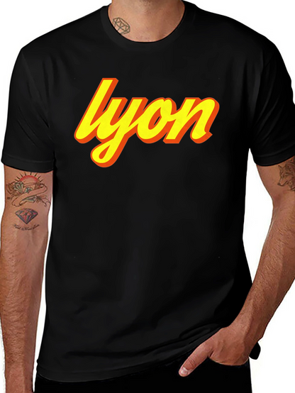 Camiseta Negra Lyon Retro