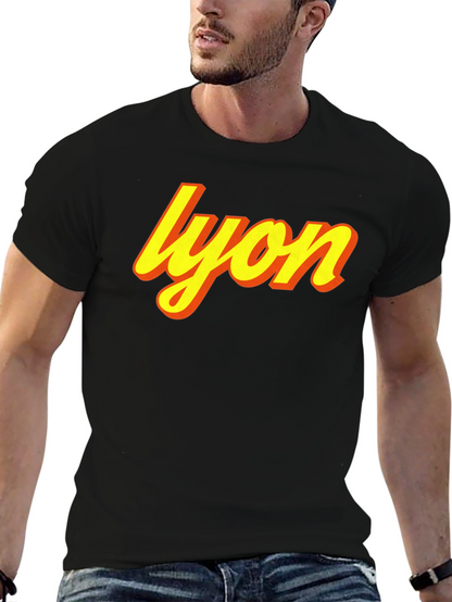 Camiseta Negra Lyon Retro