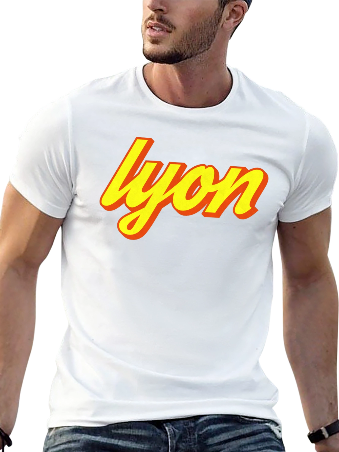 Camiseta Negra Lyon Retro