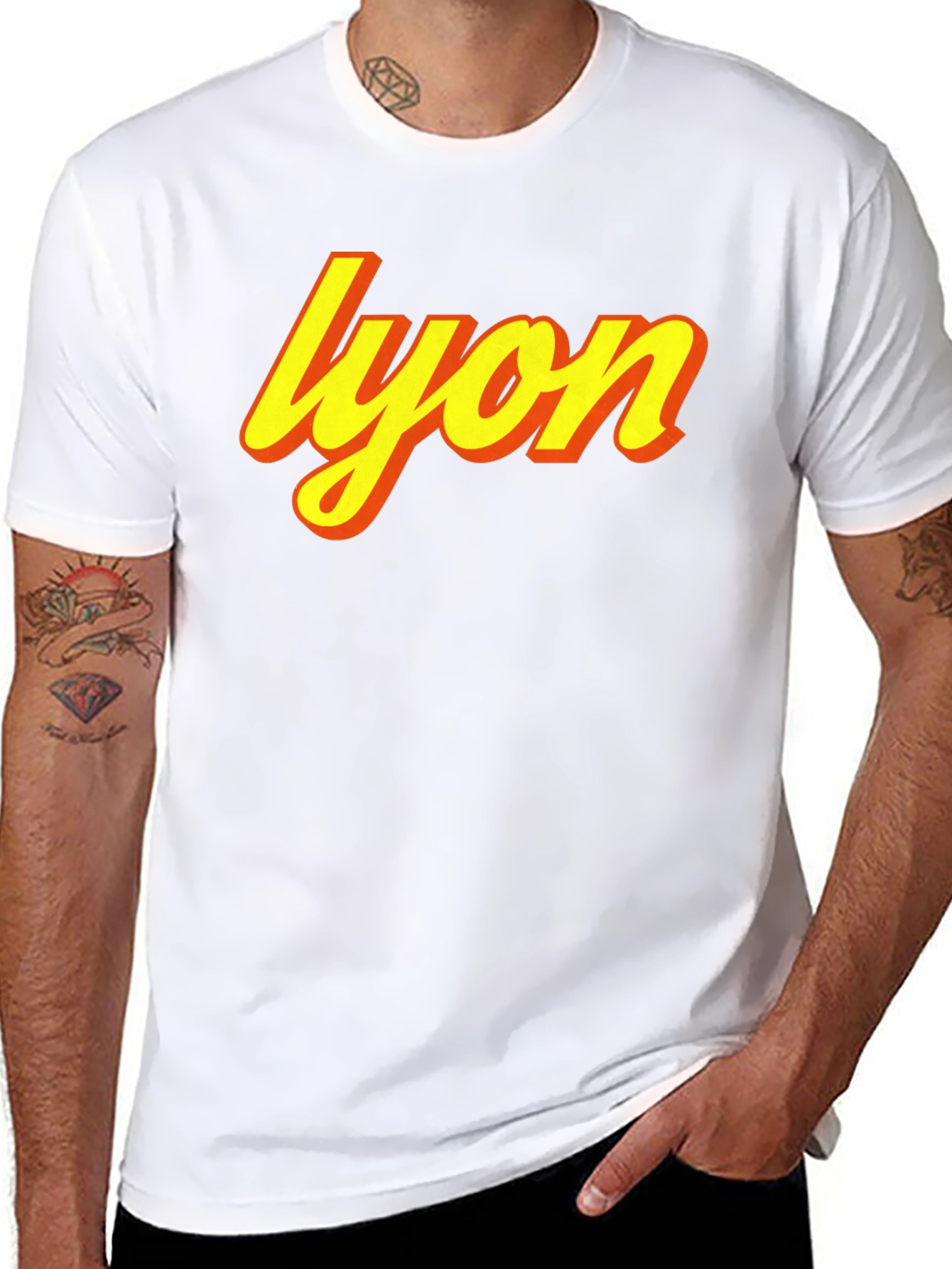 Camiseta Negra Lyon Retro