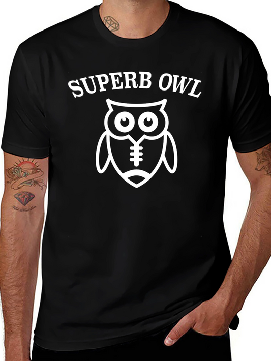 Camiseta Superb Owl Negra - Diseño Divertido