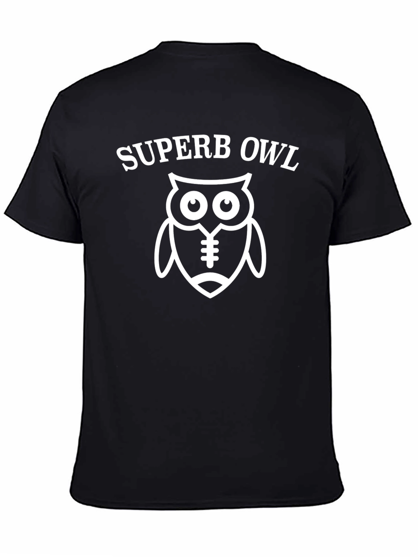 Camiseta Superb Owl Negra - Diseño Divertido