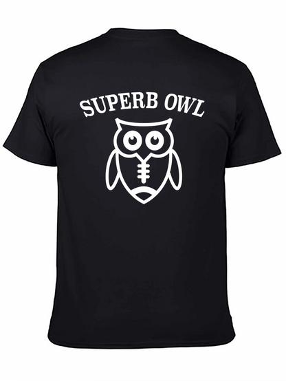 Camiseta Superb Owl Negra - Diseño Divertido