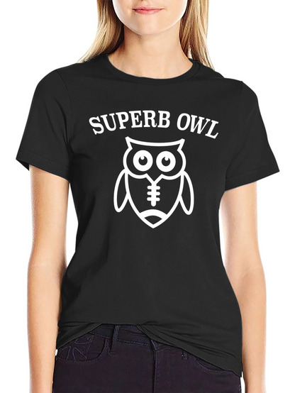 Camiseta Superb Owl Negra - Diseño Divertido