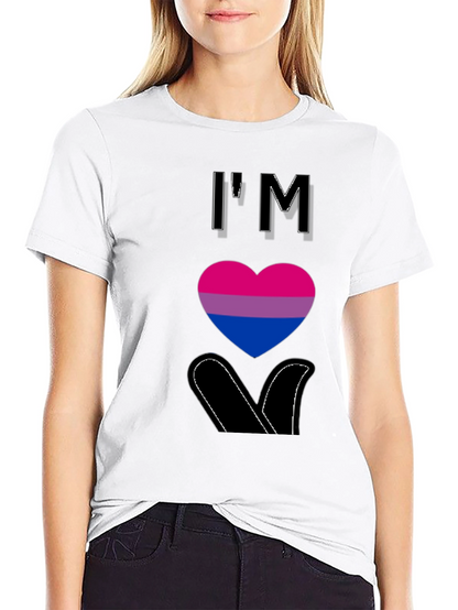 Camiseta Negra con Corazón Bisexual