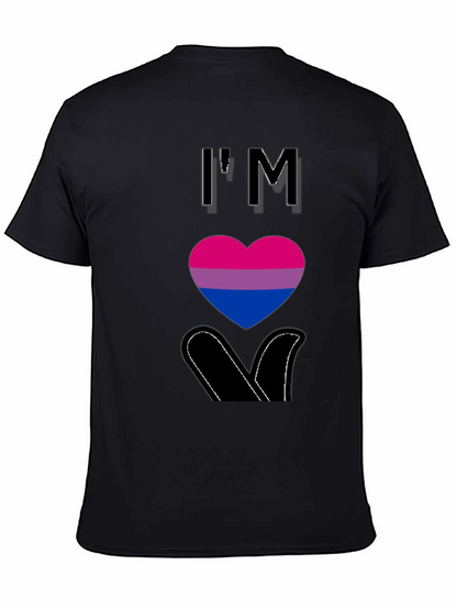 Camiseta Negra con Corazón Bisexual