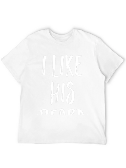 Camiseta Negra con Texto I Like His Beard