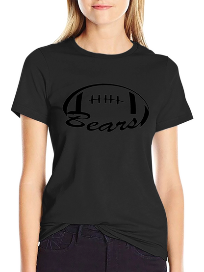 Camiseta Negra Bears Estilo Fútbol Americano