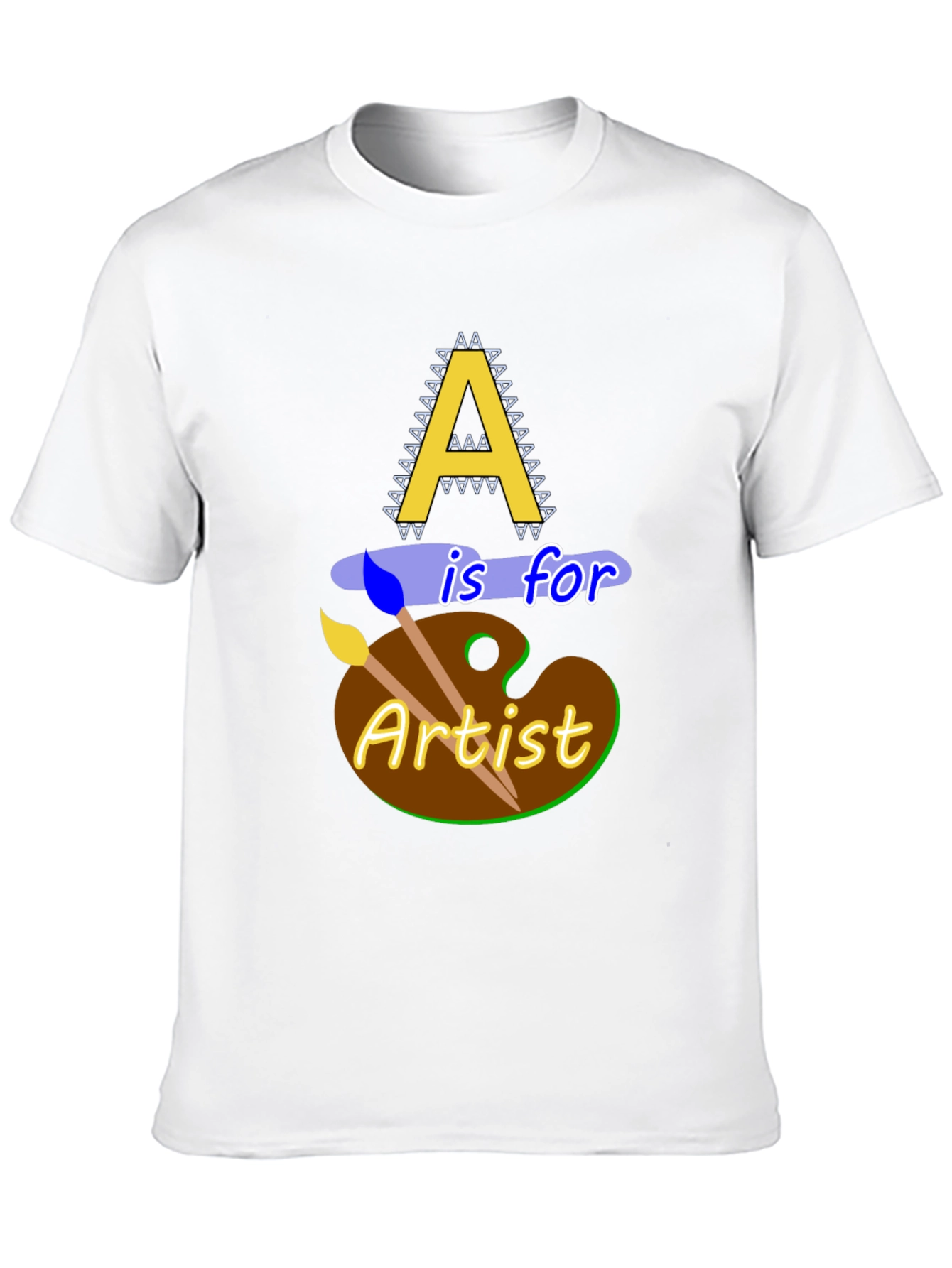 Camiseta Negra A es para Artista Diseño Original