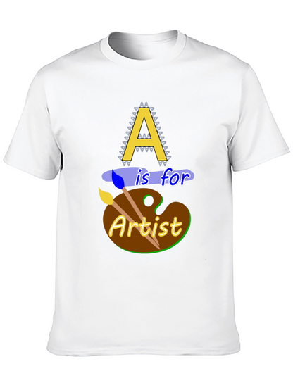 Camiseta Negra A es para Artista Diseño Original