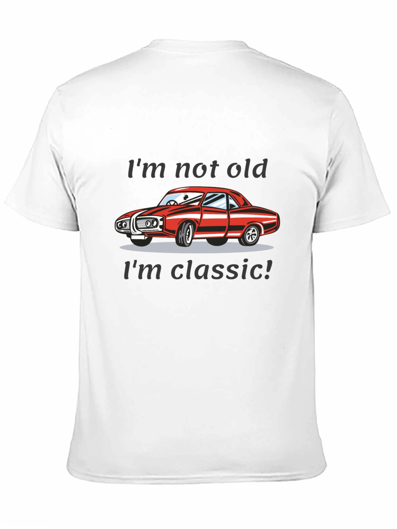 Camiseta Negra Clásica - No soy viejo soy clásico