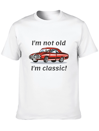 Camiseta Negra Clásica - No soy viejo soy clásico
