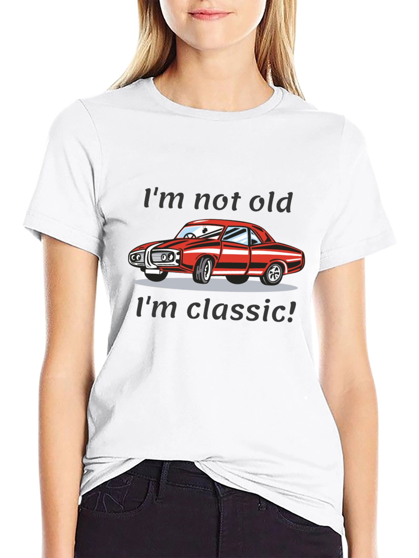 Camiseta Negra Clásica - No soy viejo soy clásico