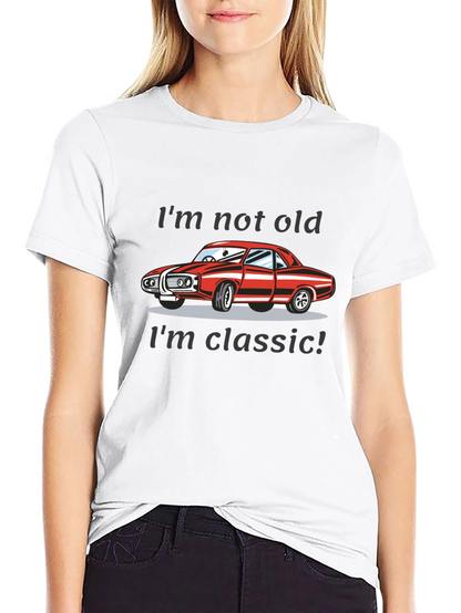 Camiseta Negra Clásica - No soy viejo soy clásico