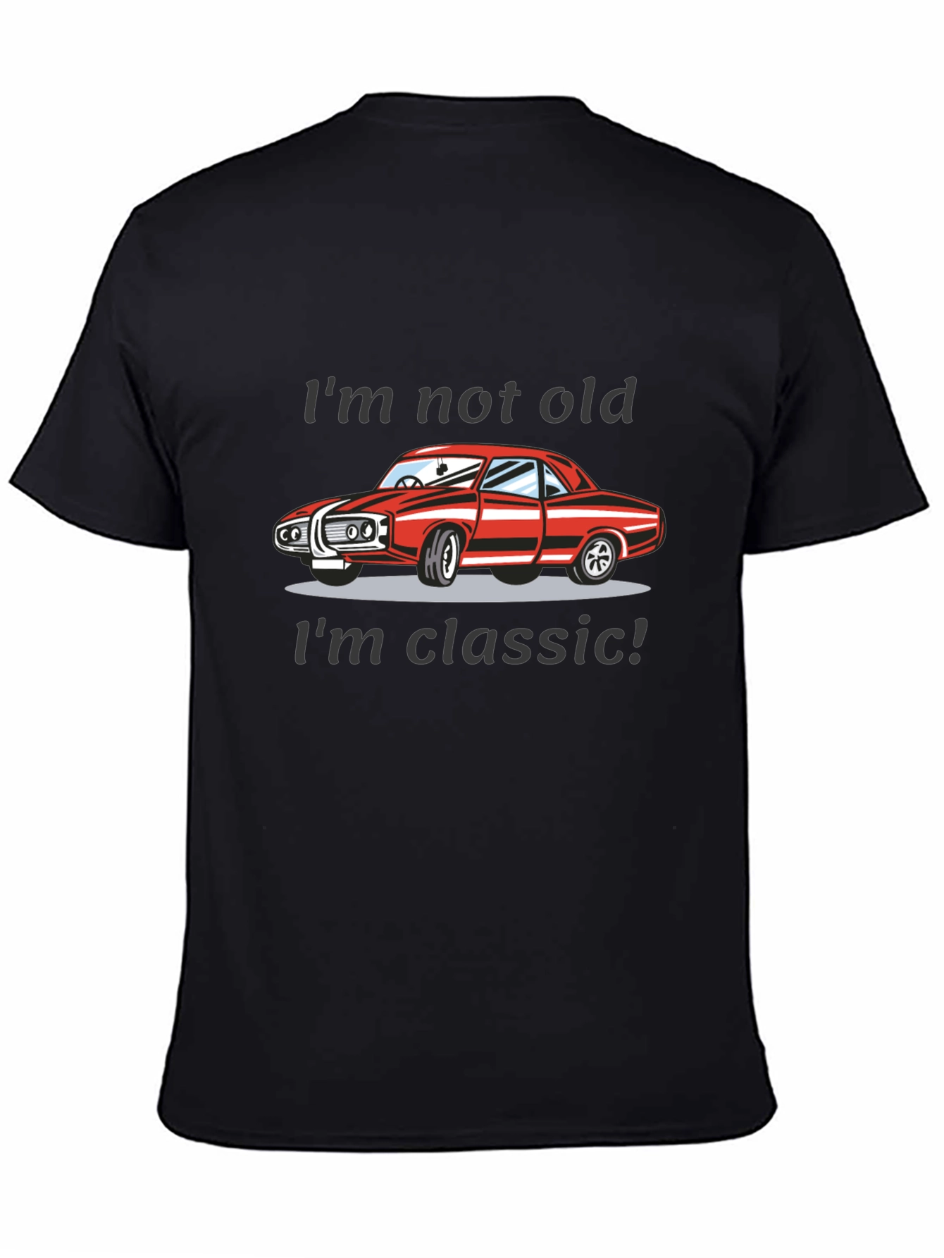 Camiseta Negra Clásica - No soy viejo soy clásico