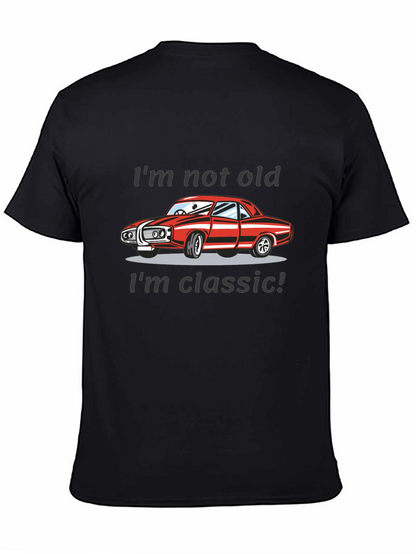 Camiseta Negra Clásica - No soy viejo soy clásico