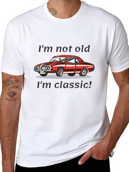 Camiseta Negra Clásica - No soy viejo soy clásico