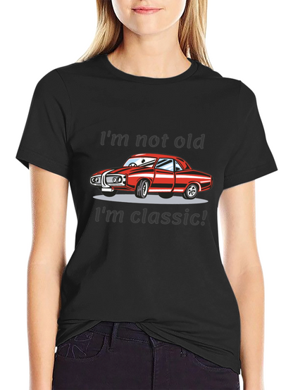 Camiseta Negra Clásica - No soy viejo soy clásico