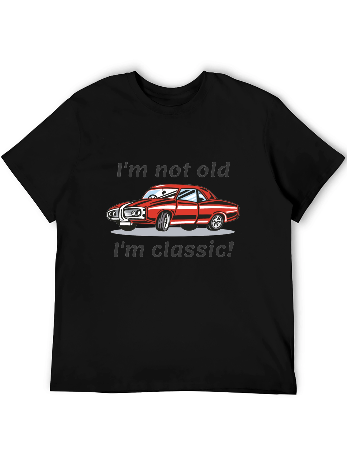 Camiseta Negra Clásica - No soy viejo soy clásico