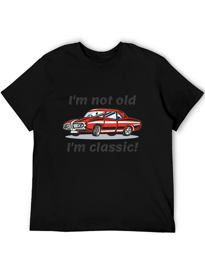 Camiseta Negra Clásica - No soy viejo soy clásico