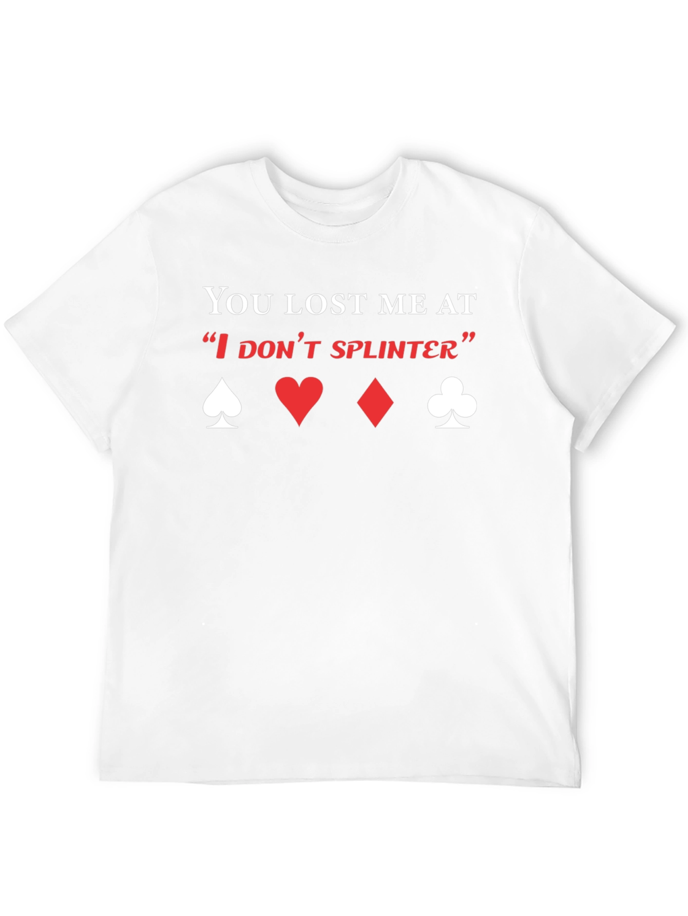 Camiseta Negra con Diseño de Póker y Frase Divertida