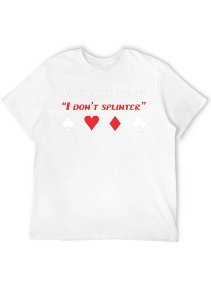 Camiseta Negra con Diseño de Póker y Frase Divertida