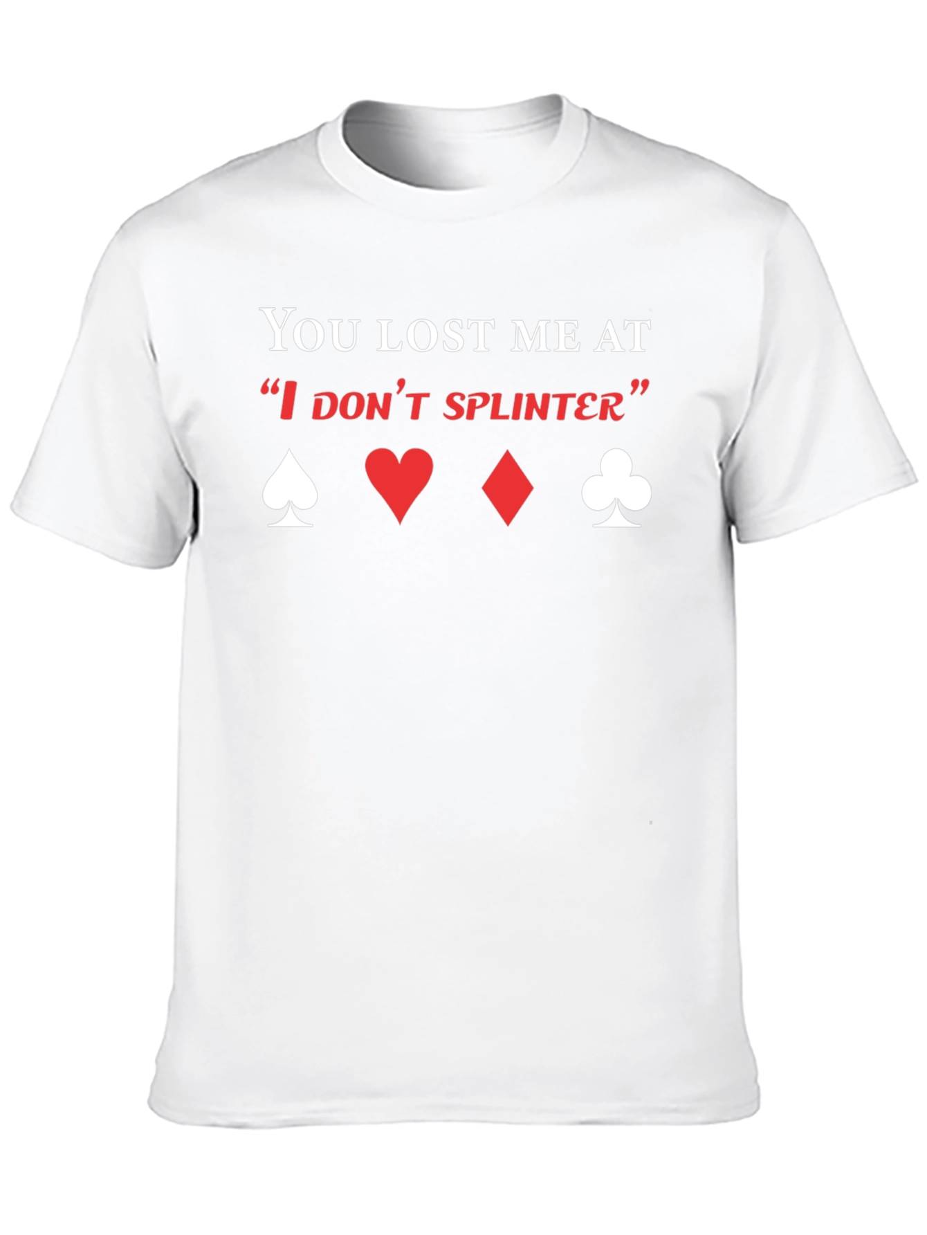 Camiseta Negra con Diseño de Póker y Frase Divertida