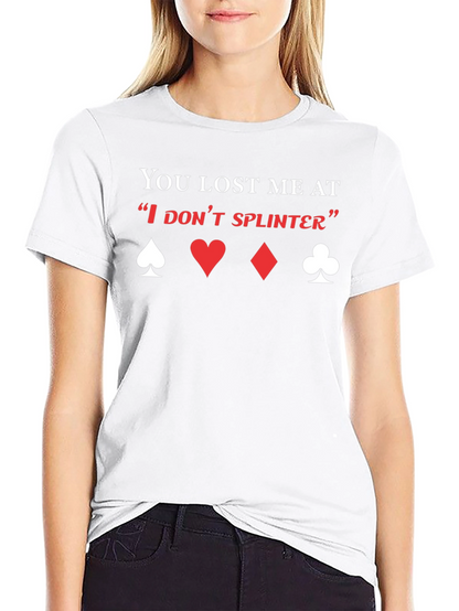 Camiseta Negra con Diseño de Póker y Frase Divertida