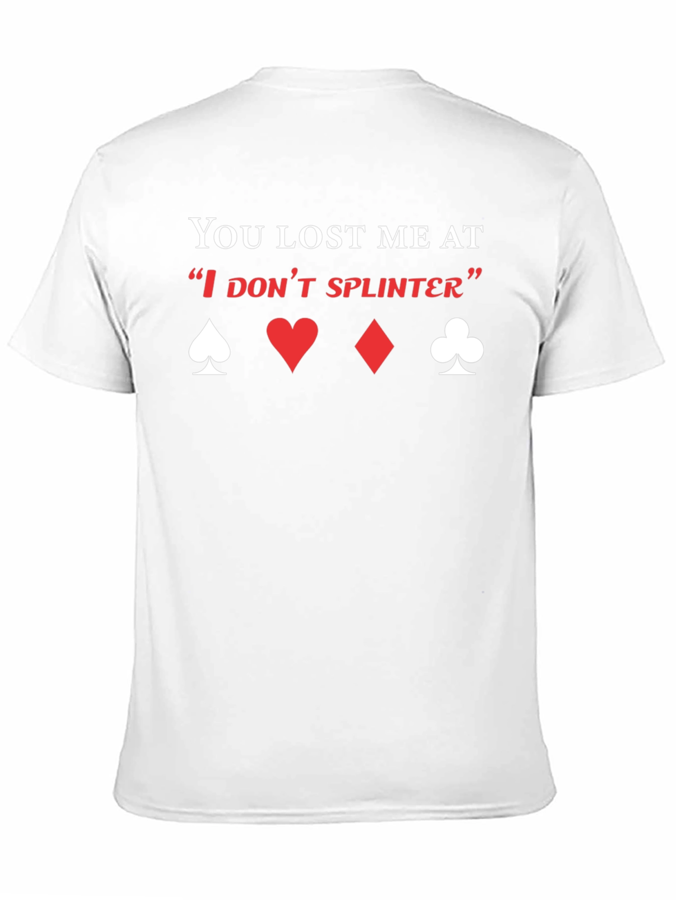 Camiseta Negra con Diseño de Póker y Frase Divertida