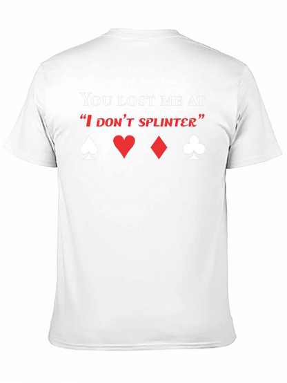 Camiseta Negra con Diseño de Póker y Frase Divertida