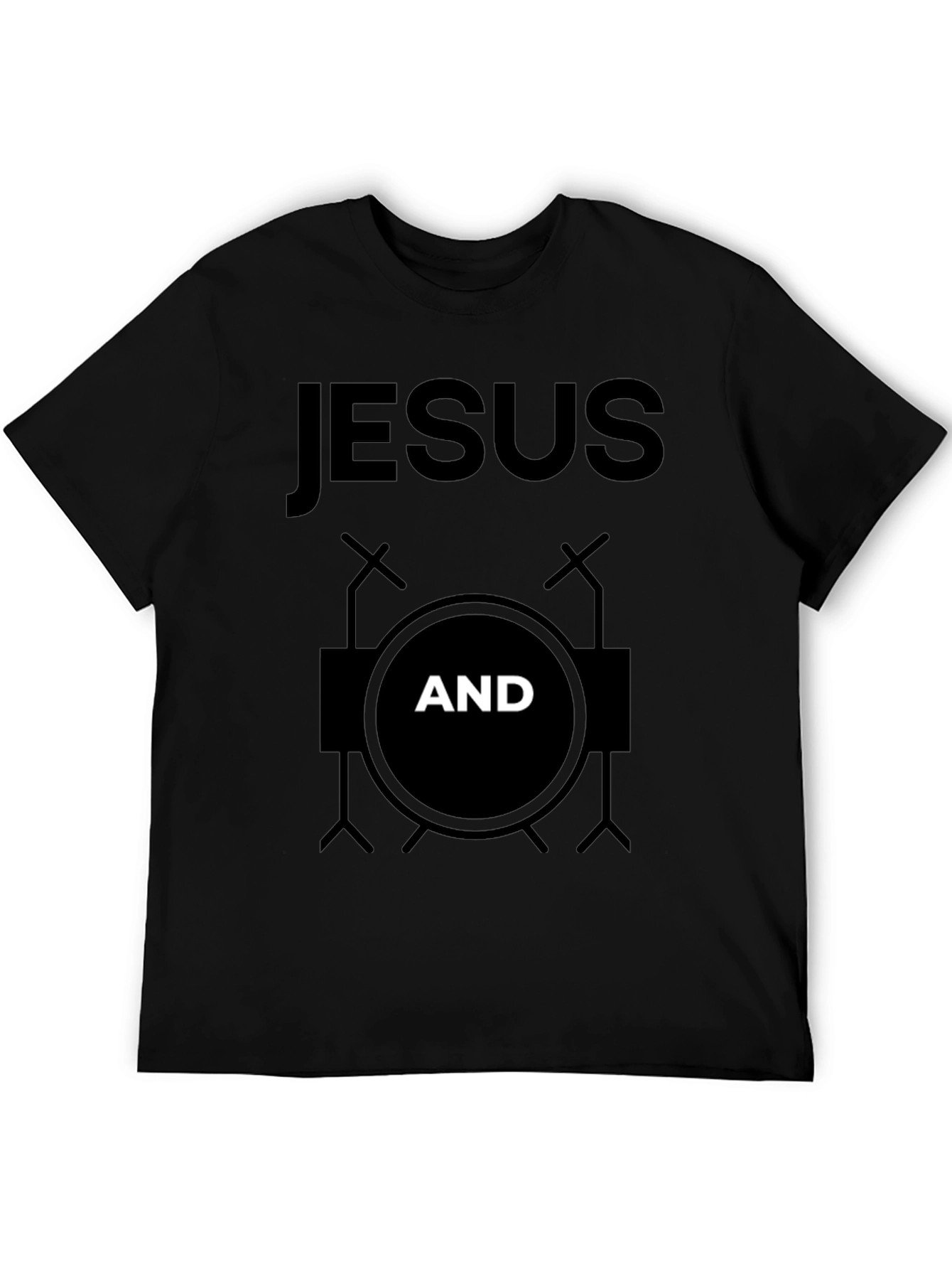 Camiseta Negra Jesús y Batería