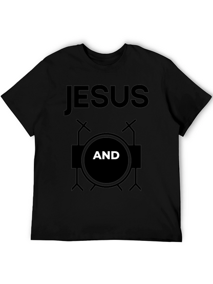 Camiseta Negra Jesús y Batería